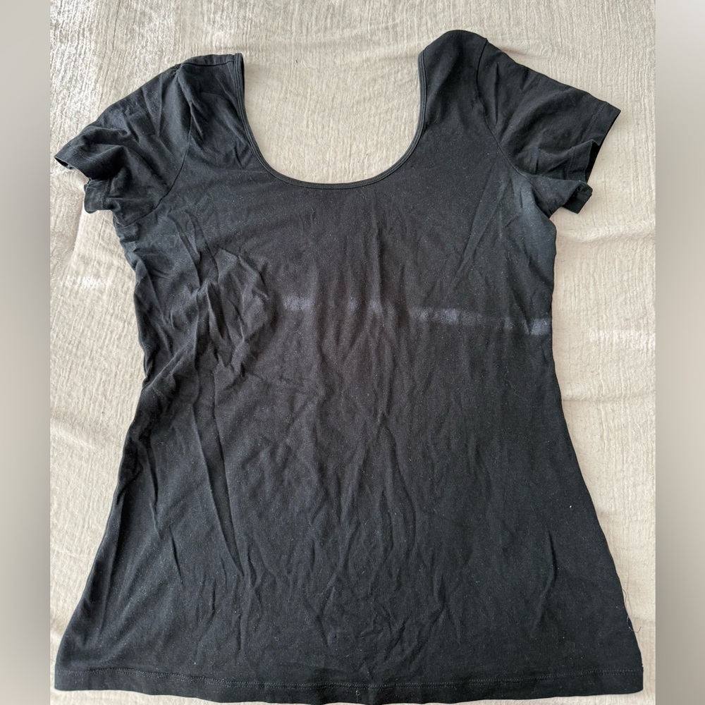 Classic Black Women's Scoop Neck Top